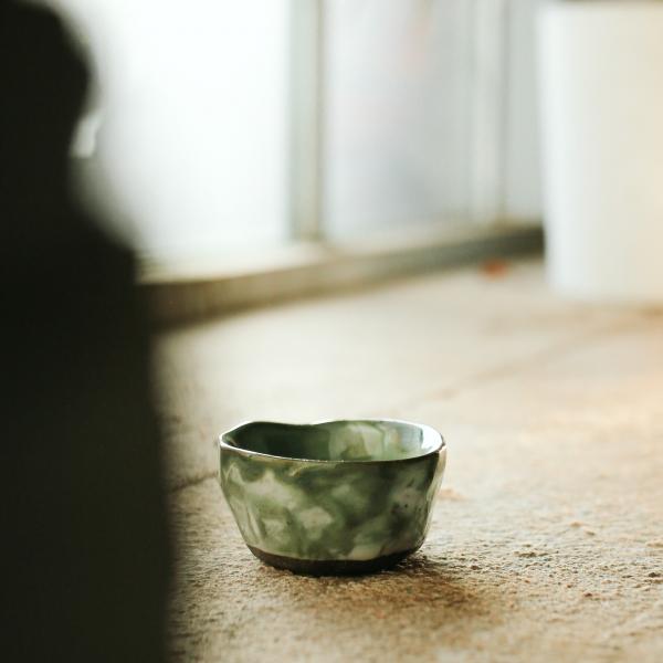 Пиала «Салатово-белая» керамика 45&nbsp;мл