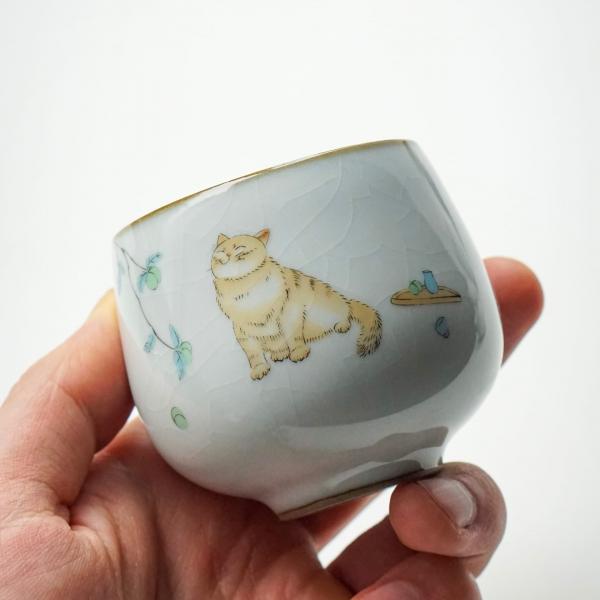 Пиала «Довольный кот 2» керамика Жу Яо 120 мл фото