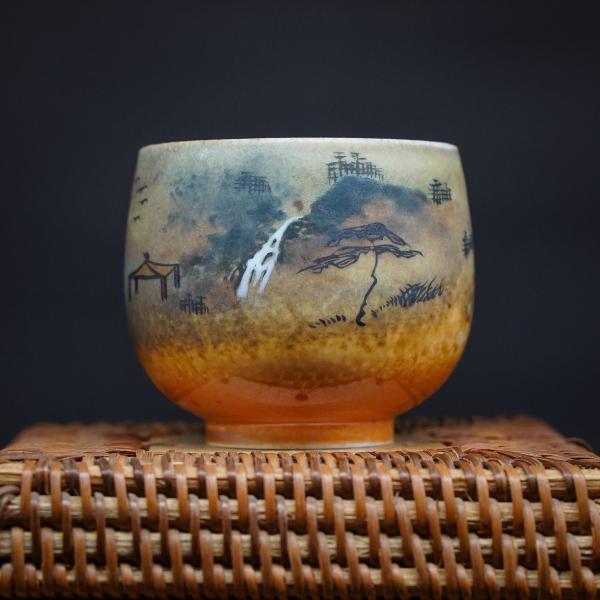 Пиала «Воды и горы 27» Цзиндэчжэнь керамика 100 мл фото