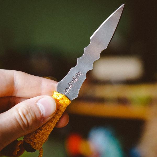 Шило (нож) для пуэра «Кунай» желтый 14&nbsp;см