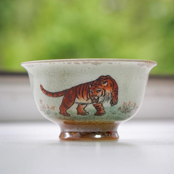Пиала «Тигр» Цзиндэчжэнь керамика 100 мл фото