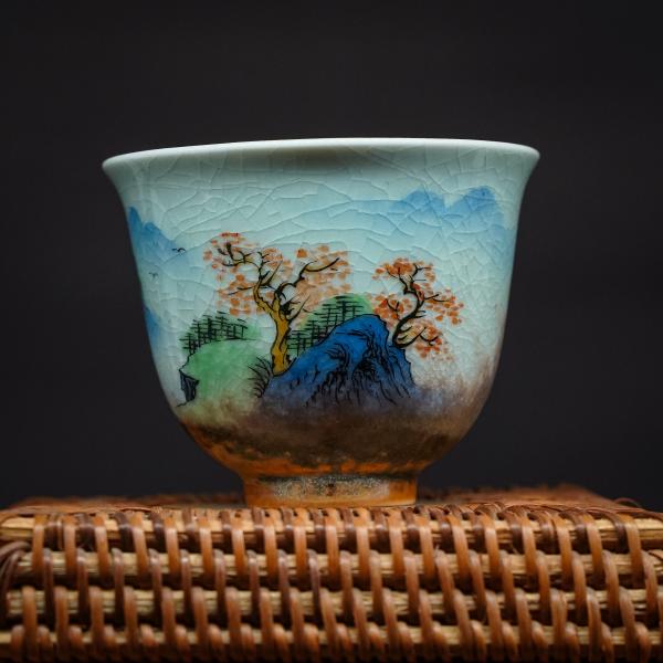 Пиала «Воды и горы 26» Цзиндэчжэнь керамика 105 мл фото