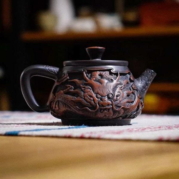 Чайник из Гуанси «Нисин Тао Ши Пяо» резной 170 мл фото