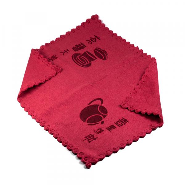 Чайное полотенце «Чаепитие» красное 30х40 см фото
