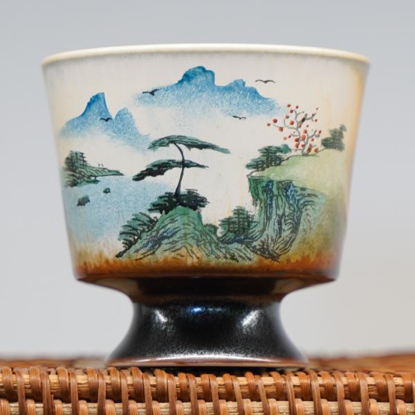 Пиала «Воды и горы 133» Цзиндэчжэнь керамика 95 мл фото