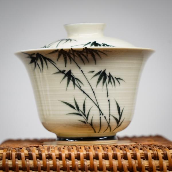 Гайвань «Радиальный бамбук» Цзиндэчжэнь керамика 100 мл фото
