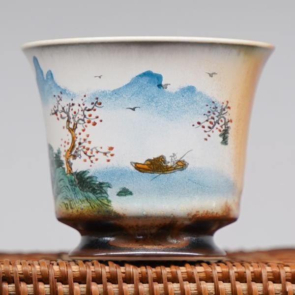 Пиала «Воды и горы 112» Цзиндэчжэнь керамика 140&nbsp;мл