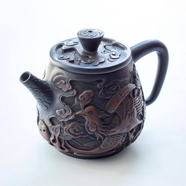 Чайник из Гуанси «Нисин Тао Ши Пяо» резной 245 мл фото