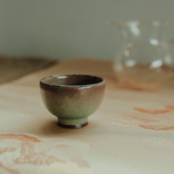 Пиала «Тёмно-оливковая» керамика 40 мл фото