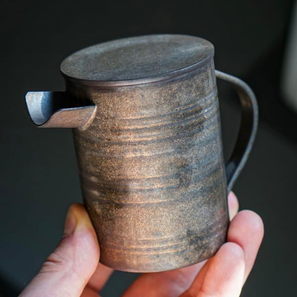 Чайник «Металлическая бочка» керамика Дэхуа 180 мл фото
