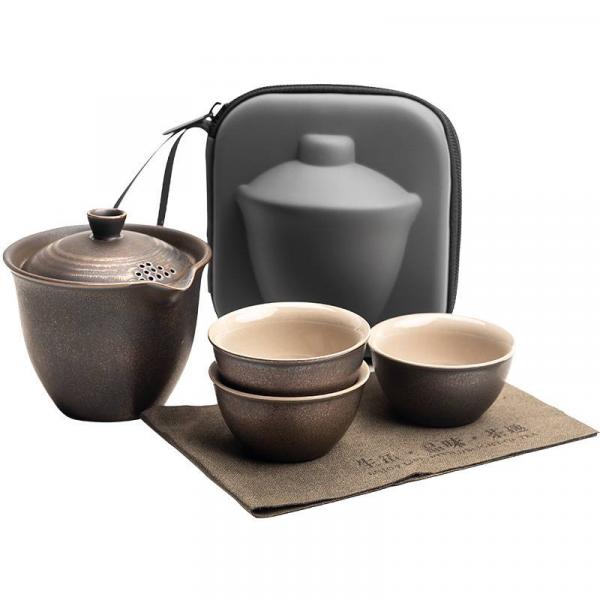 Походный чайный набор «Дэхуа» (5 предметов) фото