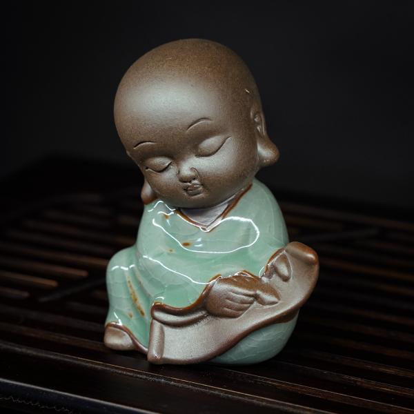 Чайная фигурка «Шаолиньский монах 5» исинская глина 9х5 см фото